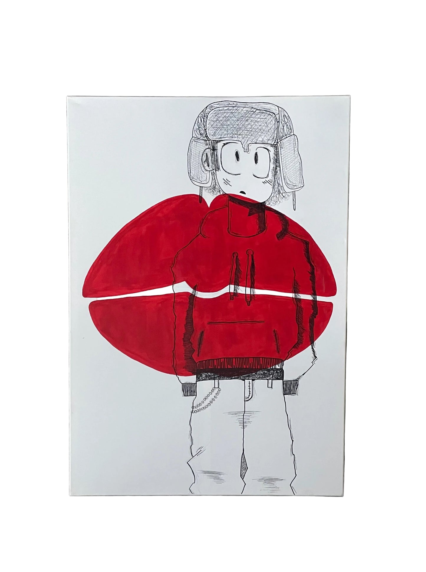 Red Silence 100x70cm